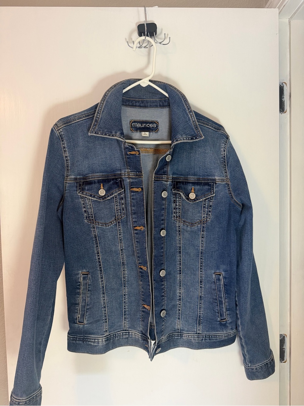 Maurices Classic Midwash Blue Denim Jacket